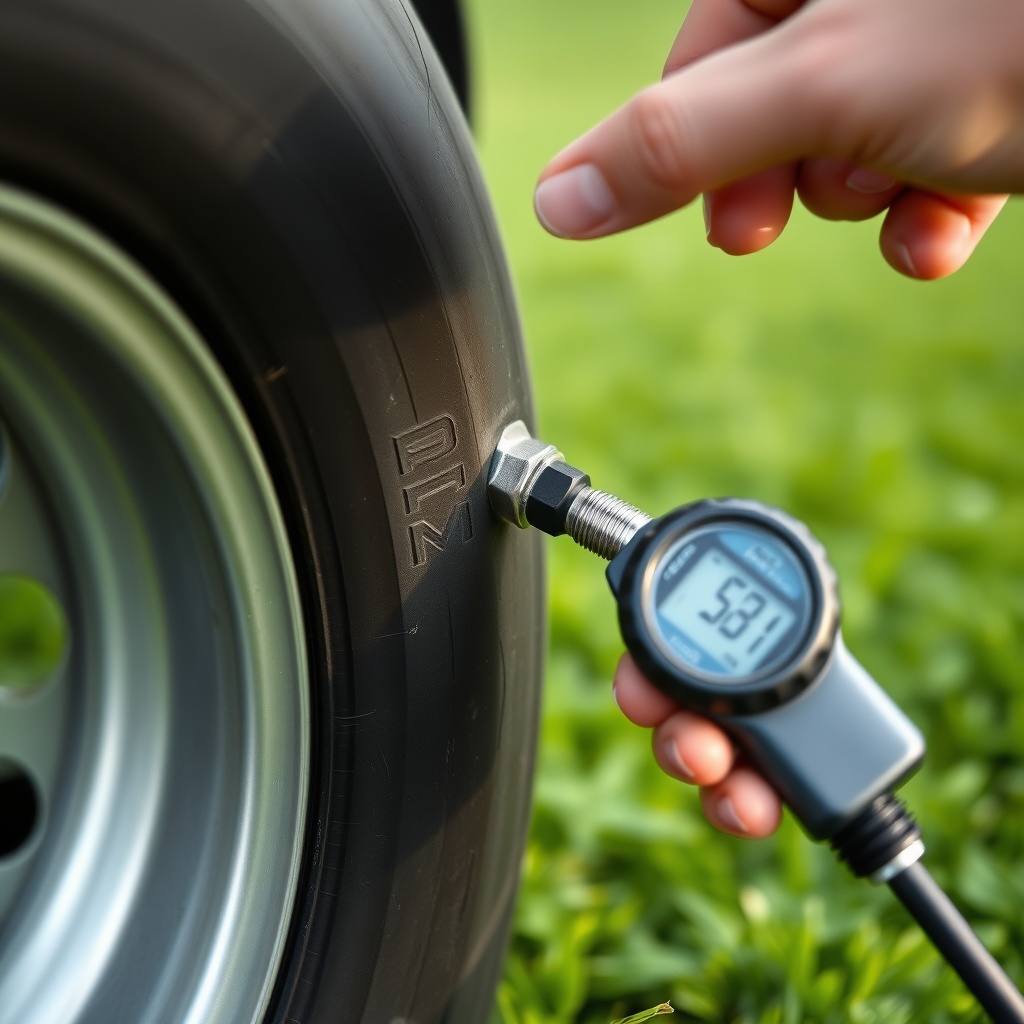A clean photorealistic photo of a CartCraft golf cart tyre sidewall showing the PSI rating